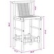 preview thumbnail 5 of 8, vidaXL Bamboo Bar Stools with Backs Set of 2, Brown - 20.9" x 17.7" x 40.2"