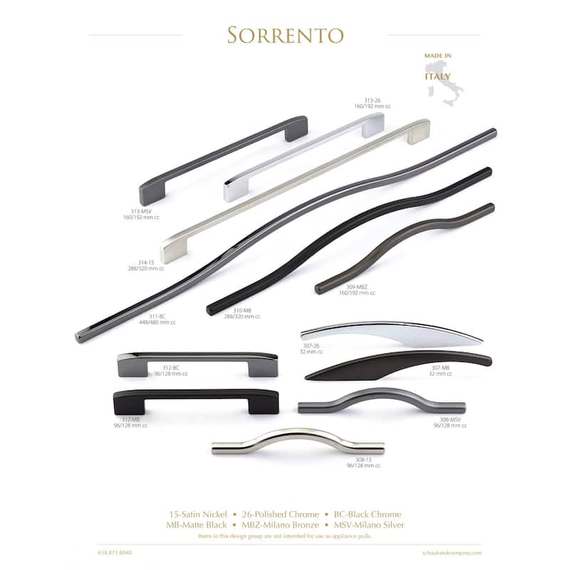 Schaub and Company Sorrento 12-5/8" Center to Center Modern Cabinet