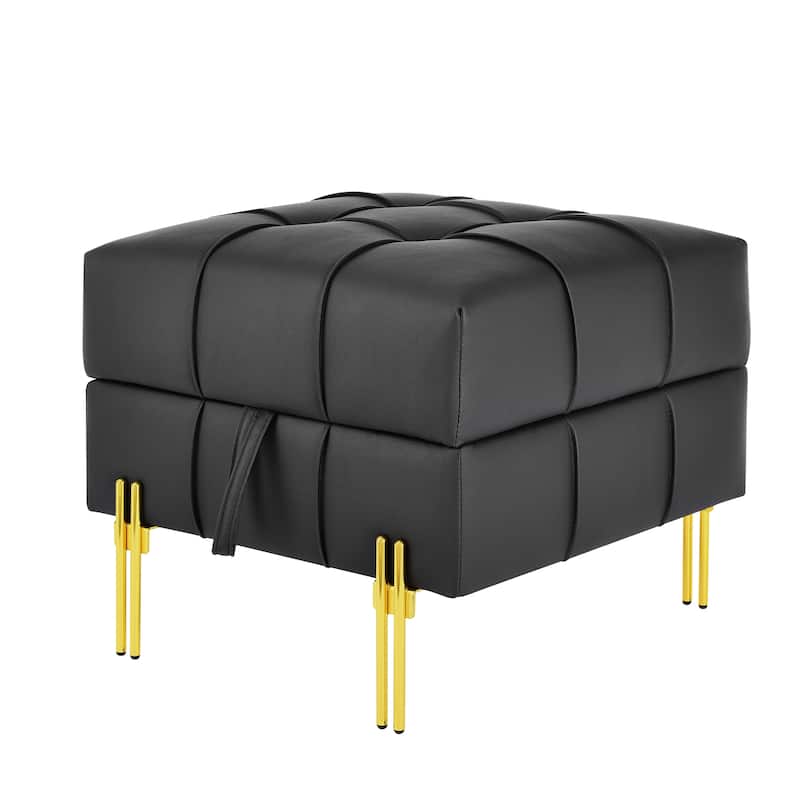 22 inches Anti-scratch Leather Storage Ottoman
