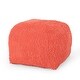 preview thumbnail 7 of 18, Moloney Modern Microfiber Chenille Pouf by Christopher Knight Home
