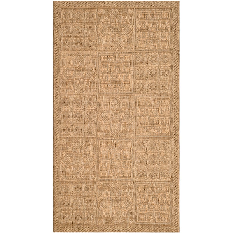 SAFAVIEH Courtyard Jacklyn Geometric Block Indoor/ Outdoor Area Rug