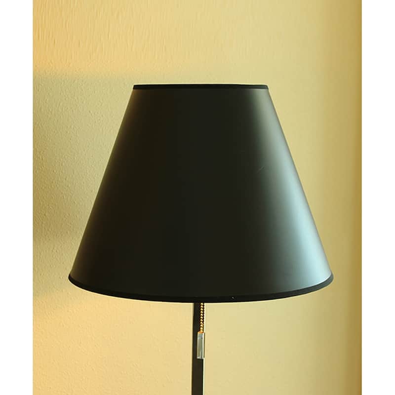 8x16x12 Bold Black with True Gold Lining Hard Back Empire Lampshade