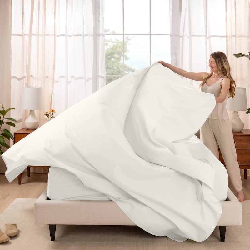 Bare Home Organic Cotton Sheet Set - Crisp Percale Weave