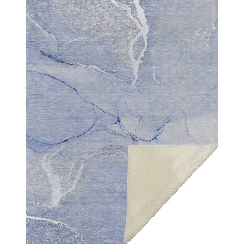 Premium Machine Washable Abstract Contemporary Sherpa Throw Blanket