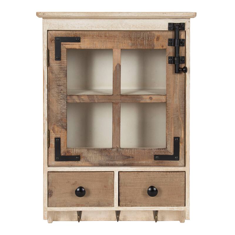 Kate and Laurel Hutchins Decorative Wood Wall Cabinet