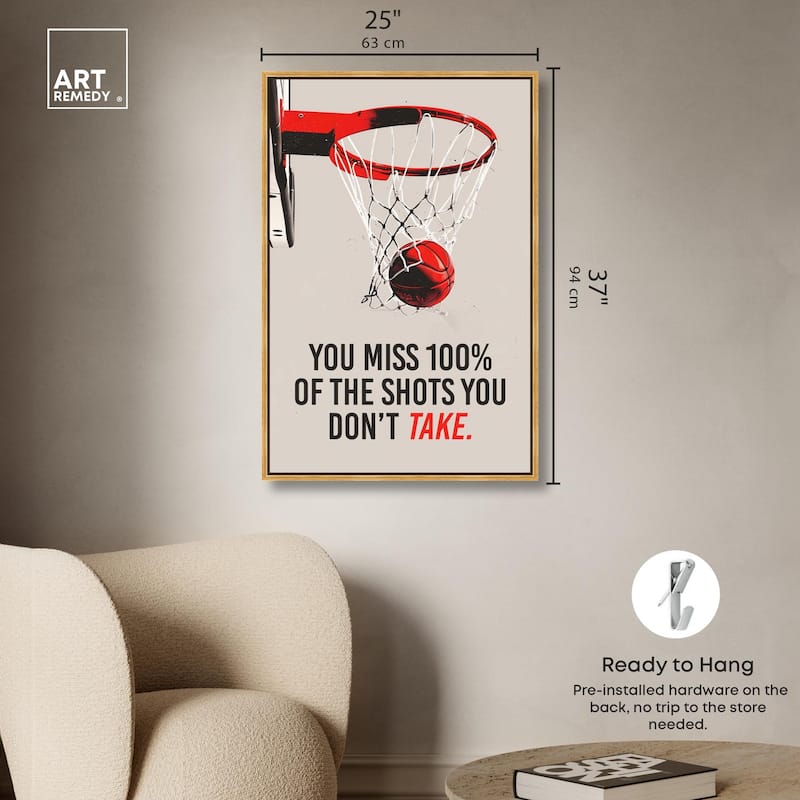 The Shots You Take Hoop Canvas by Art Remedy
