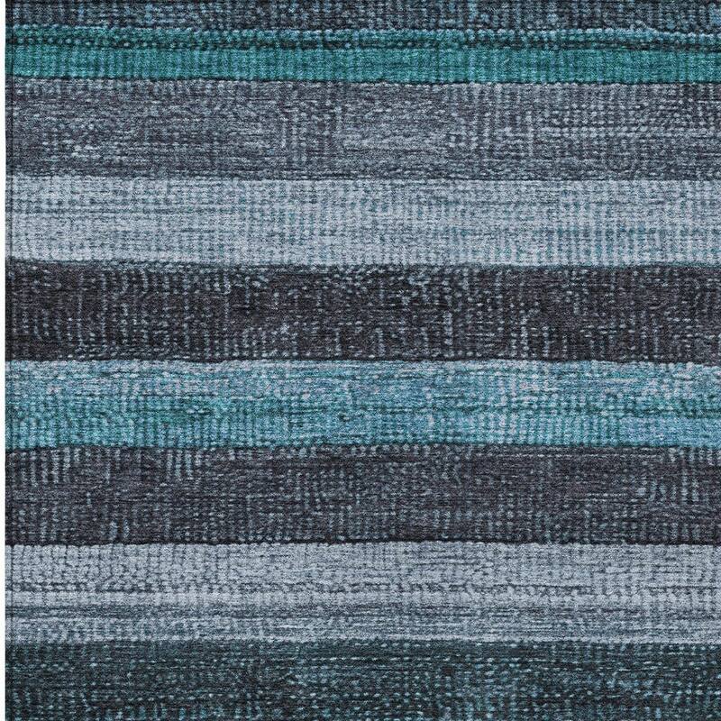 HomeRoots Striped Transitional Rectangle Outdoor Rug