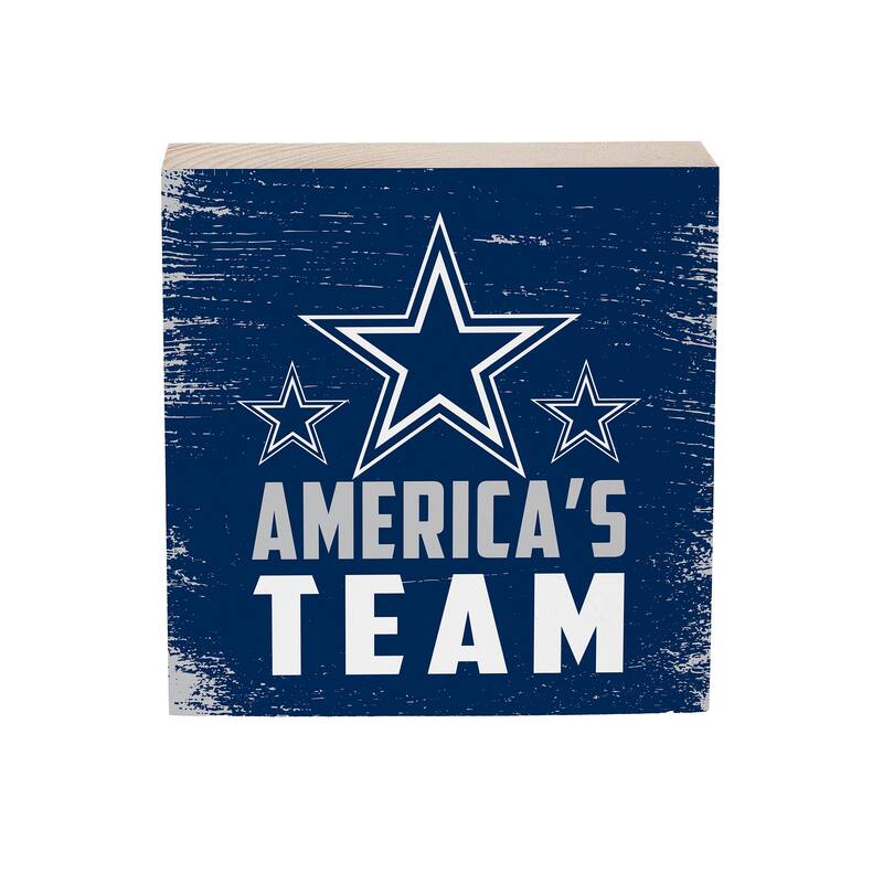 Dallas Cowboys Wooden Tabletop Mantel Shelf Sign