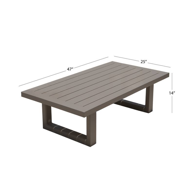 Abbyson Celeste Outdoor Beige Coffee Table