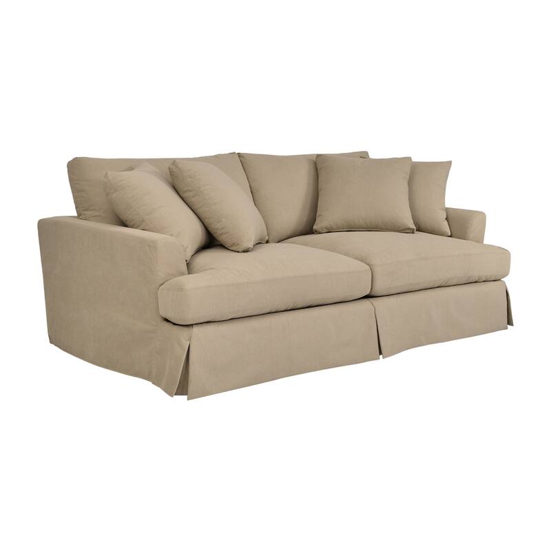 Ciara 93" Modern Upholstered Slipcovered Cloud Sofa Couch