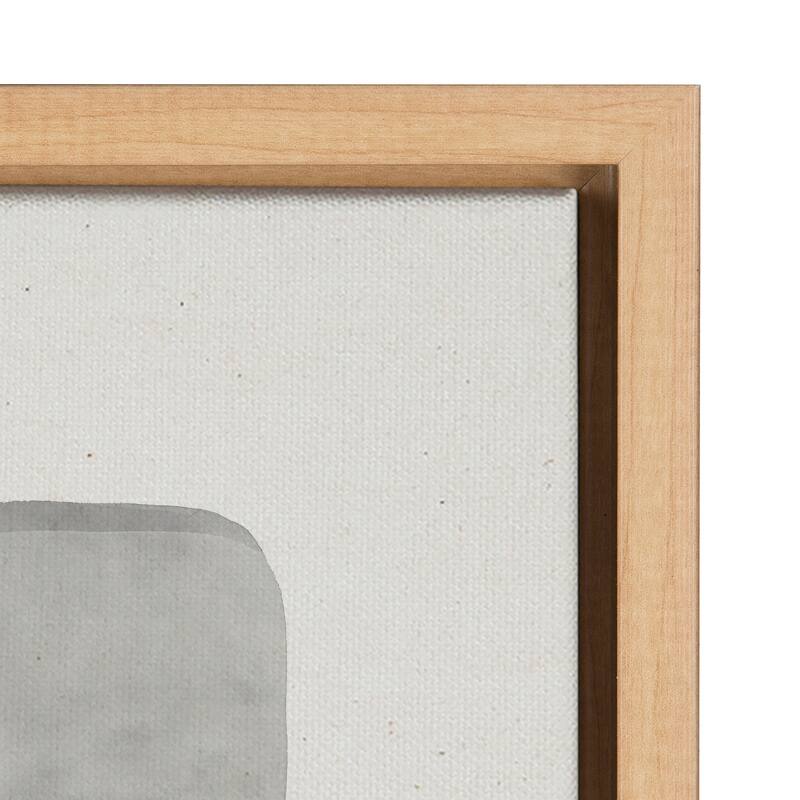 Kate and Laurel Sylvie Neutral BW Framed Canvas by Amy Lighthall