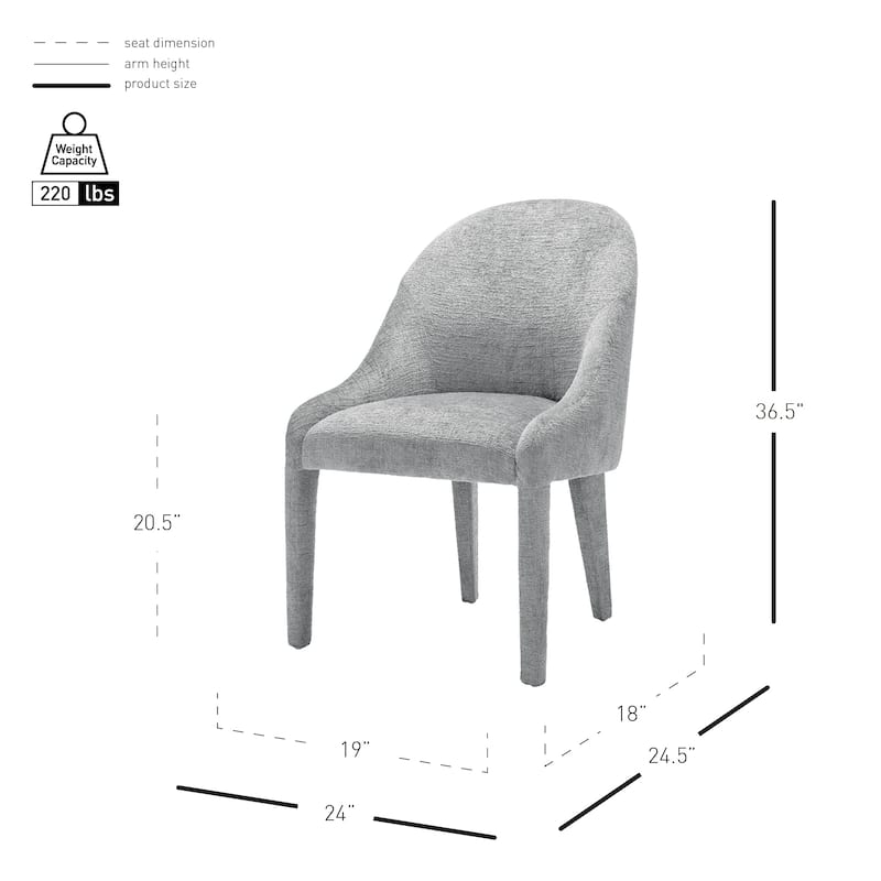 NPD Furniture Stacy Chenille Dining Side Chair