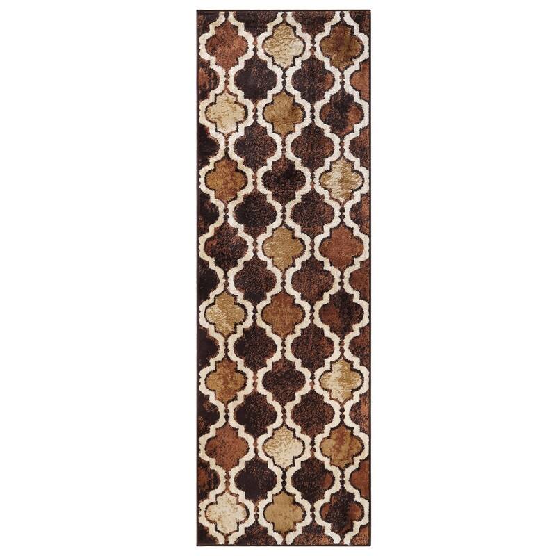 Superior Viking Contemporary Geometric Trellis Indoor Runner or Area Rug