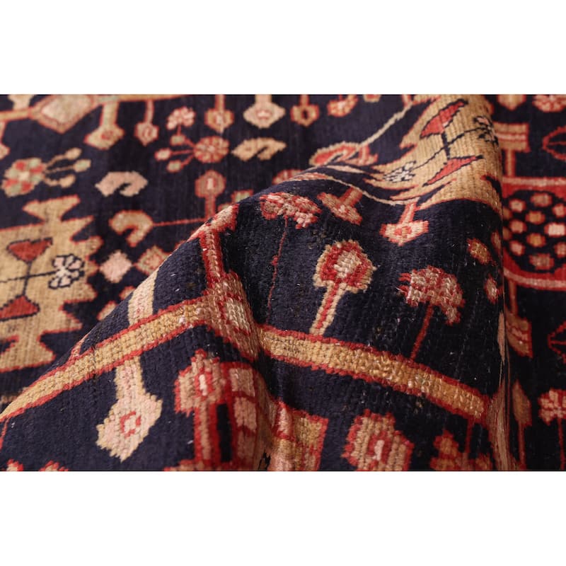 ECARPETGALLERY Hand-knotted Andelz Dark Navy Wool Rug - 3'7 x 9'9