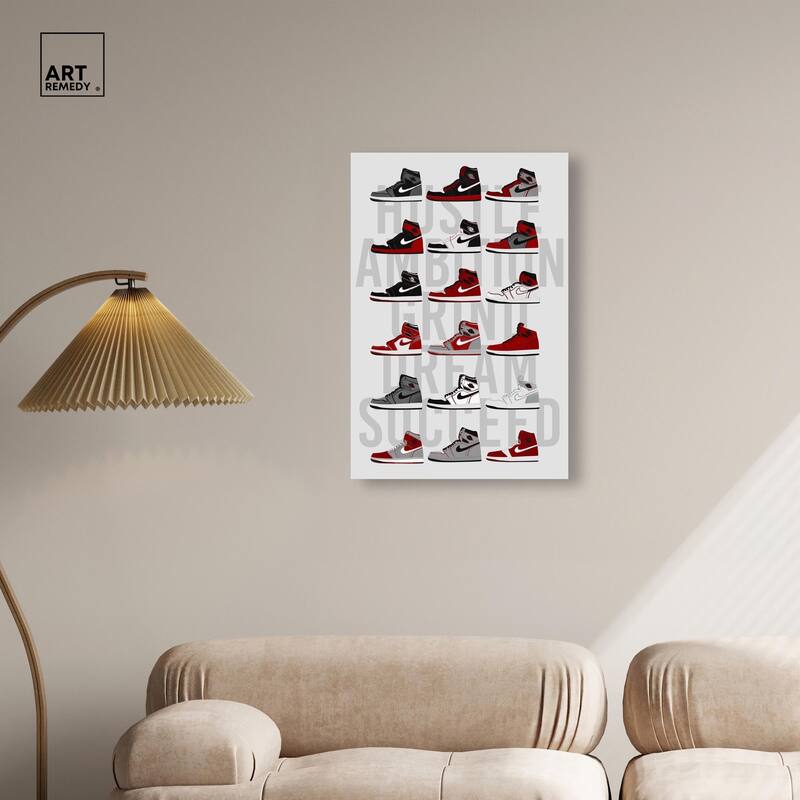 Ambition Grind Sneakers Canvas by Art Remedy, Gallery Wrapped
