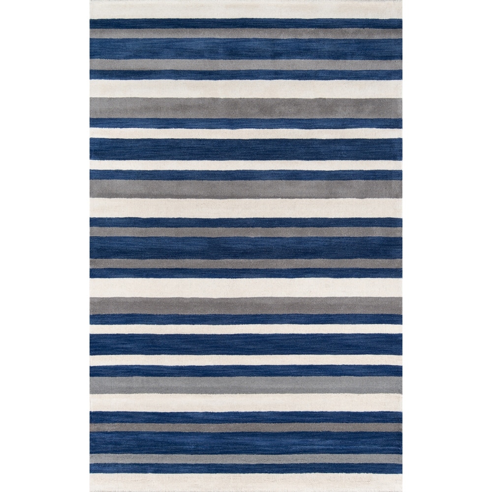 Momeni Metro Hand Tufted Wool Contemporary Striped Area Rug