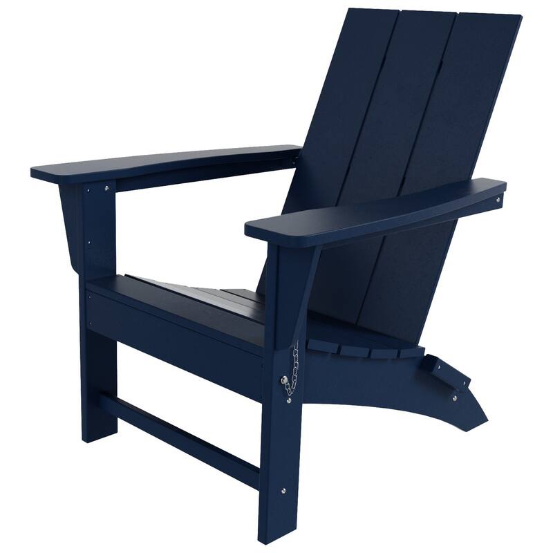 Shoreside Modern Eco-Friendly All Weather Commercial-Residential Folding Adirondack Chair