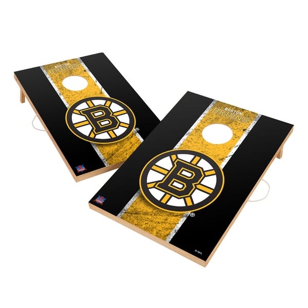 slide 2 of 5, Vintage Boston Bruins NHL Regulation 2x4 Cornhole Set Include Carry Case