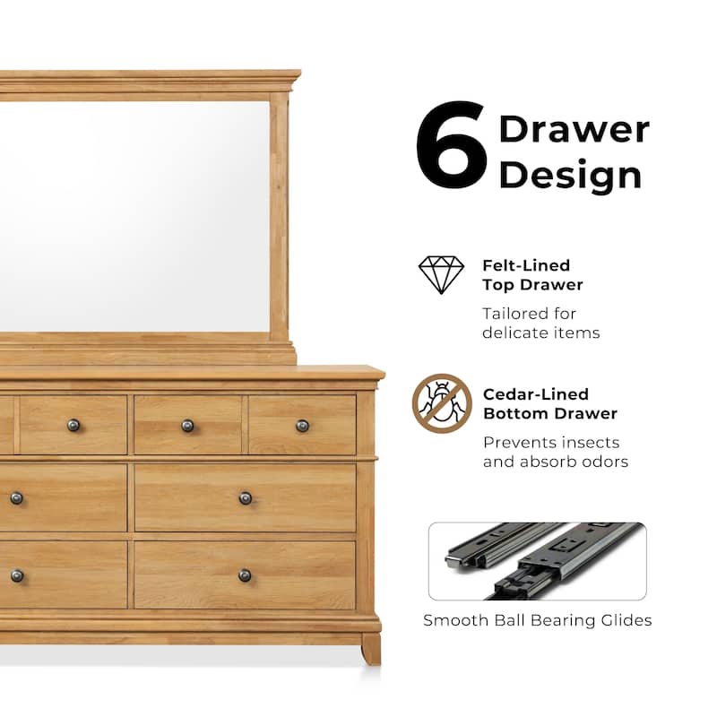 Furniture of America Wellington Farmhouse Natural Oak 4-Piece Wood Kids Bedroom Set