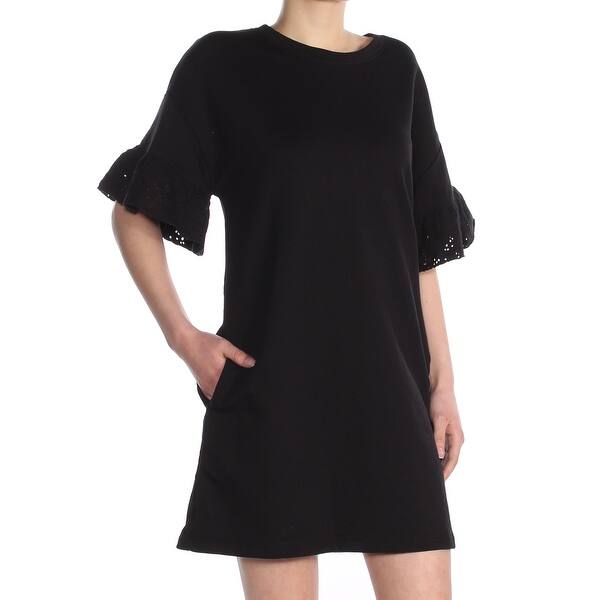 Shop Sanctuary Black Short Sleeve Above The Knee Shift Dress Size
