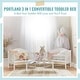 preview thumbnail 6 of 11, Dream On Me Portland 3 In 1 Convertible Toddler Bed in White