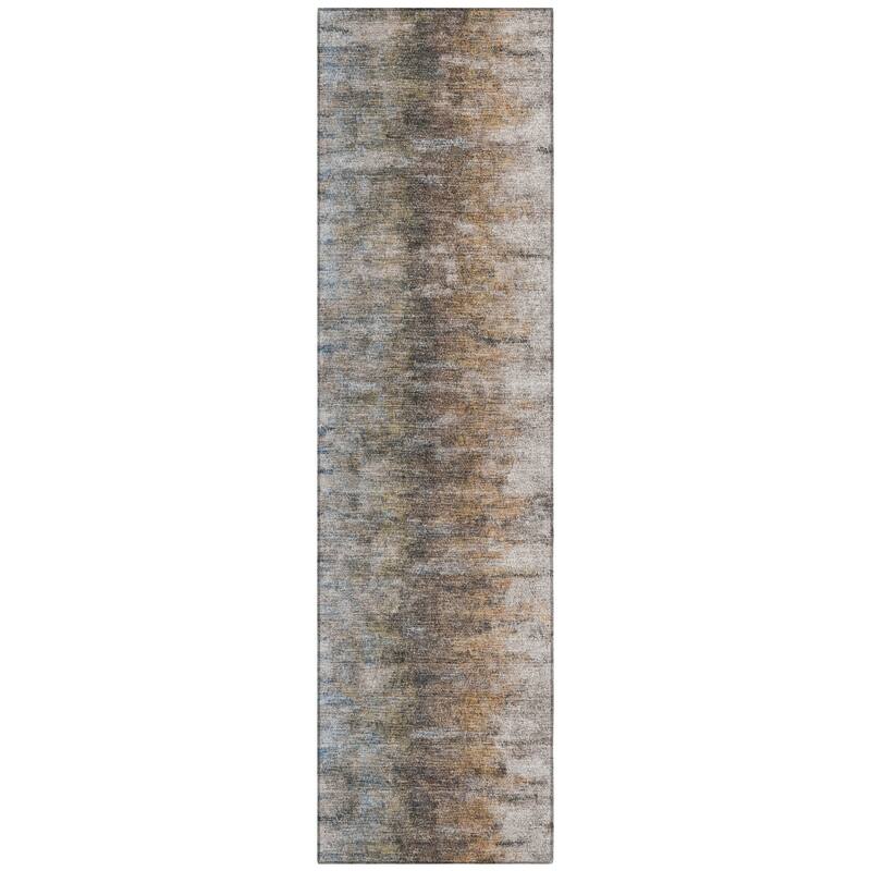 Machine Washable Indoor/ Outdoor Contemporary Ombre Chantille Rug