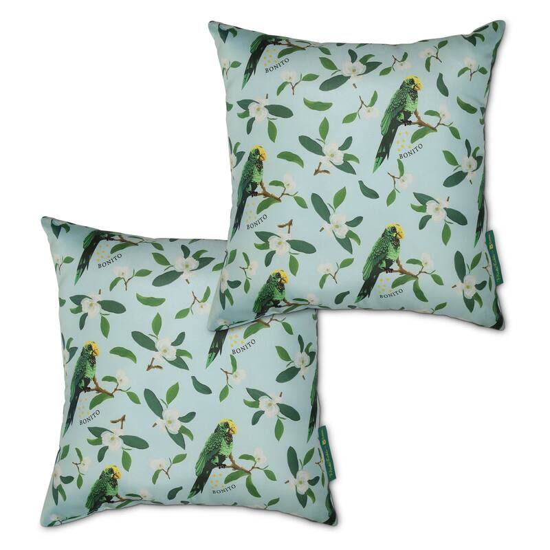Frida Kahlo + Classic Accessories Accent Pillows, 2-Pack, 18 Inch - Bonito Verde
