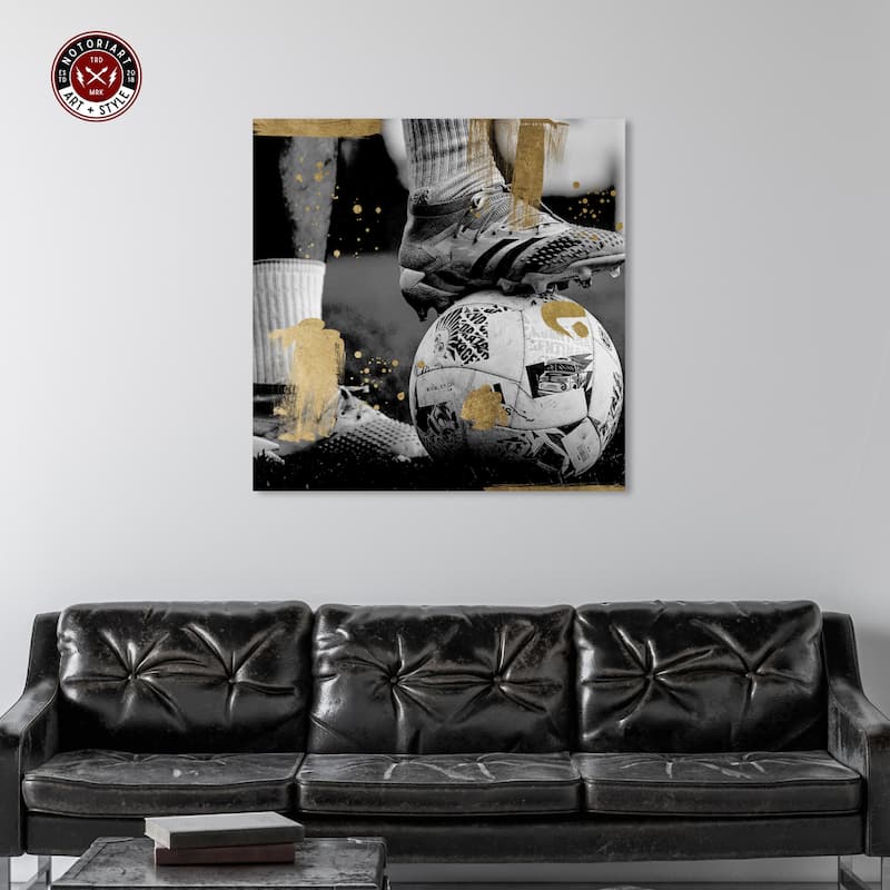Notoriart Soccer Cleats Gallery Wrapped Soccer 1 Piece Canvas Wall Art