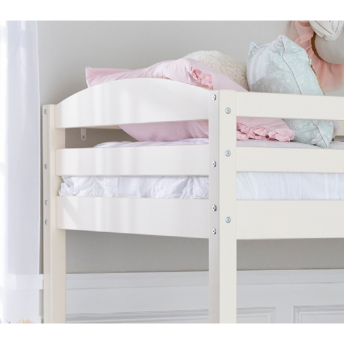white wood bunk beds twin over twin