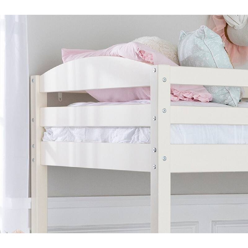 Middlebrook Solid Wood Convertible Twin-over-Twin Bunk Bed - Off White
