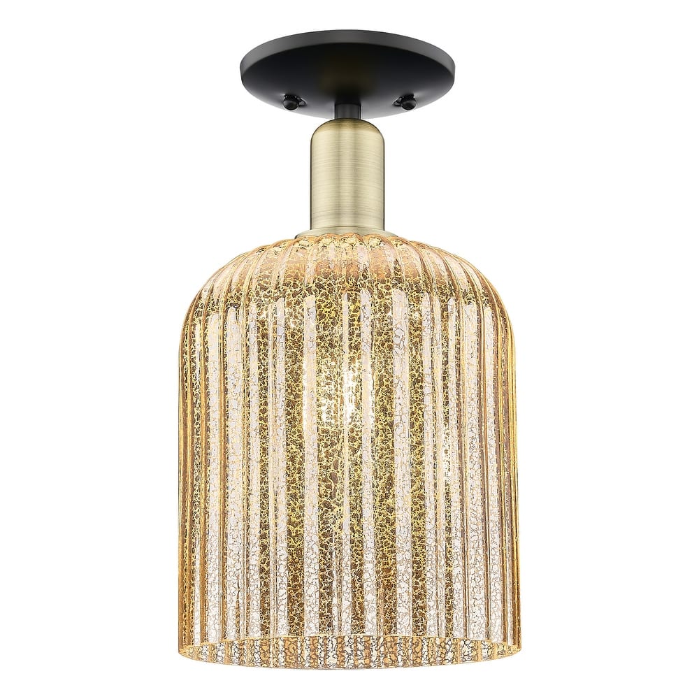 Innovations Lighting 716-1C-14-8 Bridal Veil Semi-Flush Bridal Veil 8"