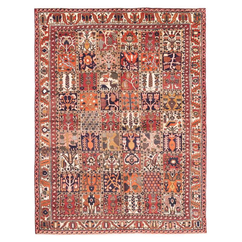 ECARPETGALLERY Hand-knotted Kayseri Vintage Red Wool Rug - 6'9 x 9'3