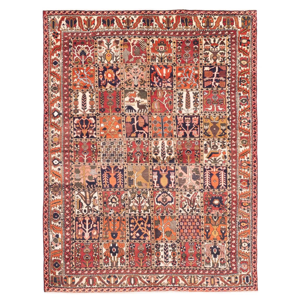 ECARPETGALLERY Hand-knotted Kayseri Vintage Red Wool Rug - 6'9 x 9'3