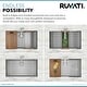 preview thumbnail 5 of 11, Ruvati 28-inch Workstation Ledge Undermount 16 Gauge Stainless Steel Kitchen Sink Single Bowl - RVH8309 - 26-1/2″ x 16″
