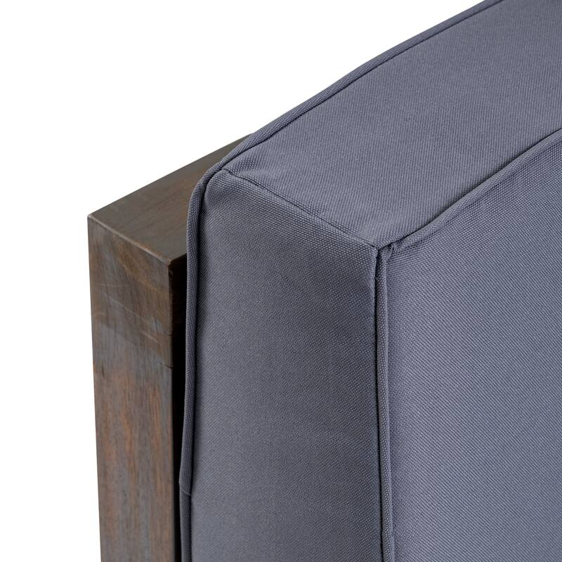 Oana Outdoor Acacia Wood Club Chair with Cushion by Christopher Knight Home