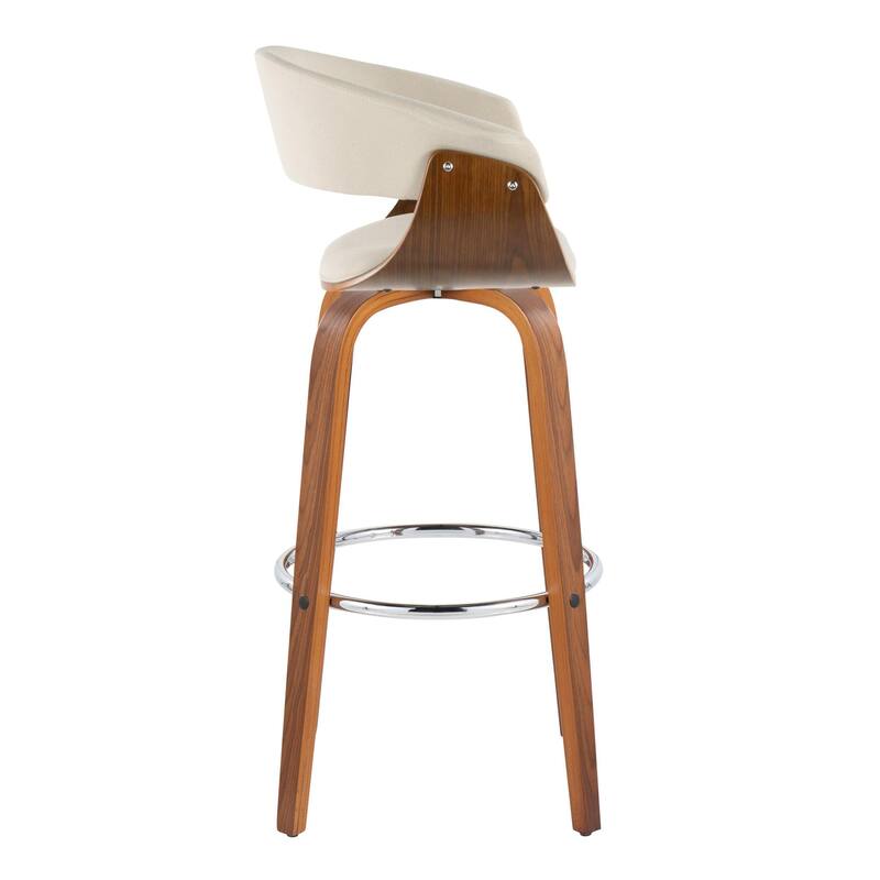 Carson Carrington Sauda 30" Fixed-Height Bar Stool with Bent Wood Legs (Set of 2)