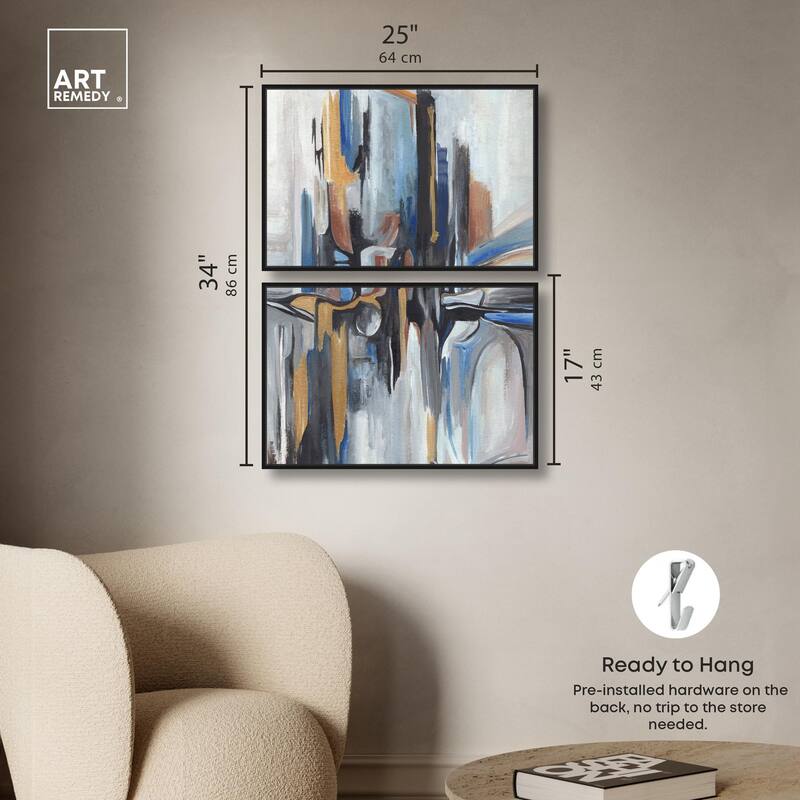 Meditation Mood Canvas Set of 2 by Art Remedy