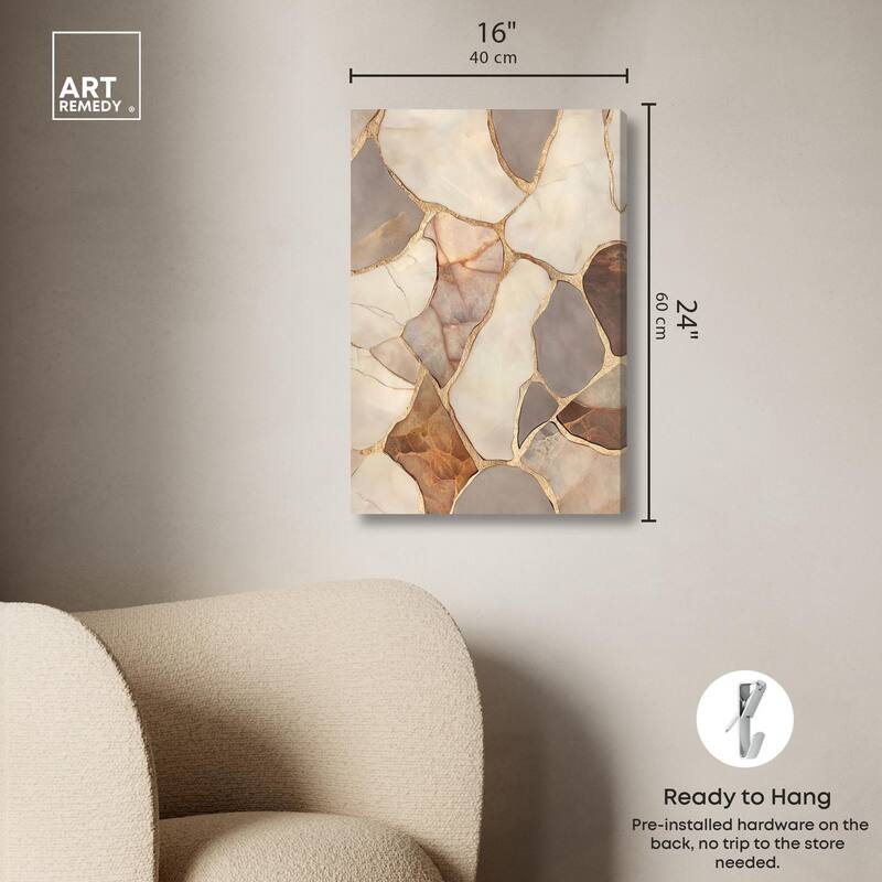 Textured Earthy Tones III Canvas by Art Remedy, Gallery Wrapped