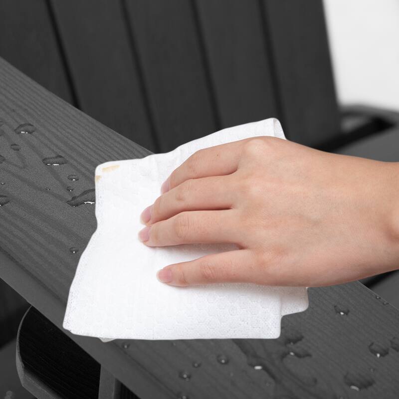 LUE BONA Plastic Poly Weather Resistant Outdoor Patio Adirondack Chair 1-Pack - 35"D x 30"W x 36.2"H