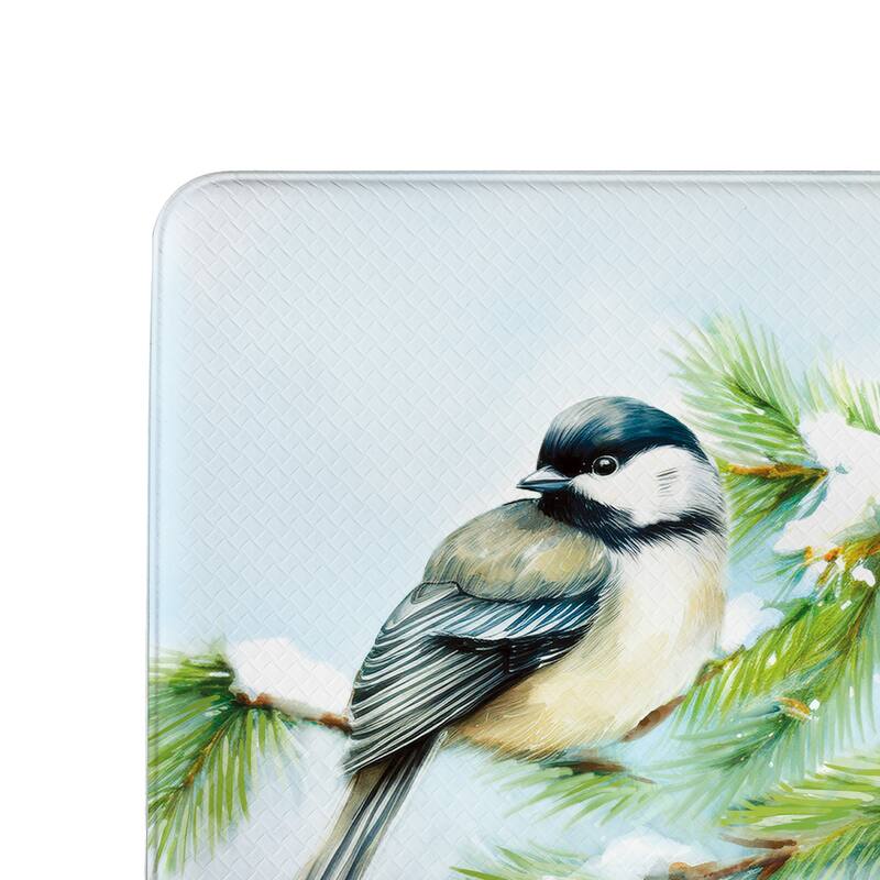 Holiday Chickadees Anti-Fatigue Door Mat - 30" x 18"
