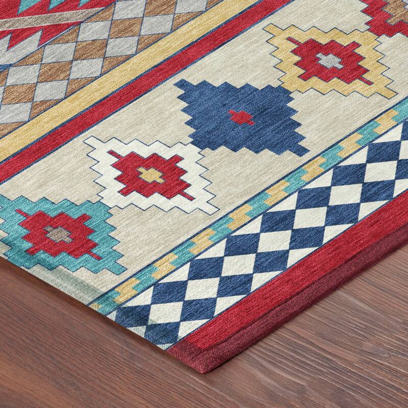 Machine Washable Indoor/ Outdoor Global Clemente Chantille Rug