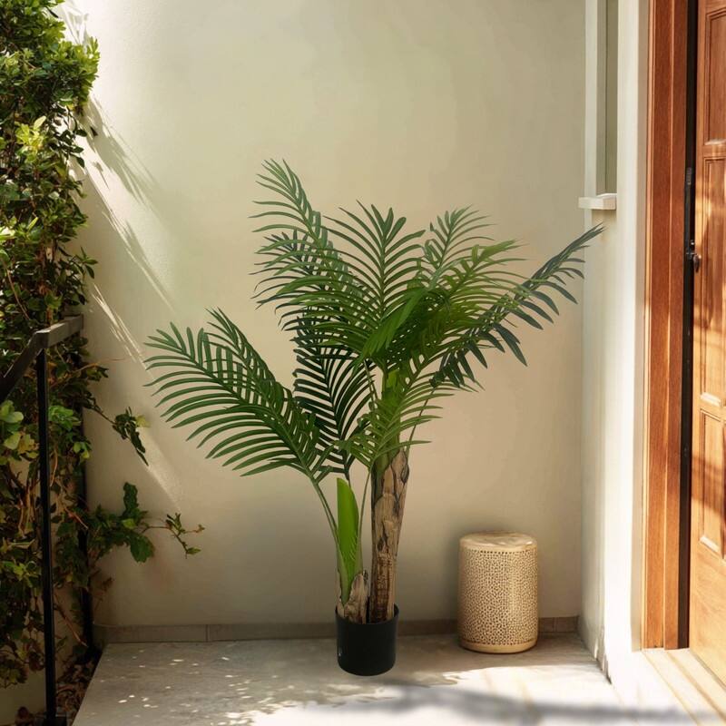 XBrand 47.2" Artificial Palm Tree - Realistic Faux Tropical Indoor Plant