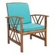 preview thumbnail 52 of 117, SAFAVIEH Fontana 4-piece Acacia Solid Wood Outdoor Conversation Patio Set