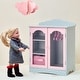 preview thumbnail 5 of 4, Olivia's Little World - Polka Dots Princess 18" Doll Fancy Closet with 3 Hangers - Grey