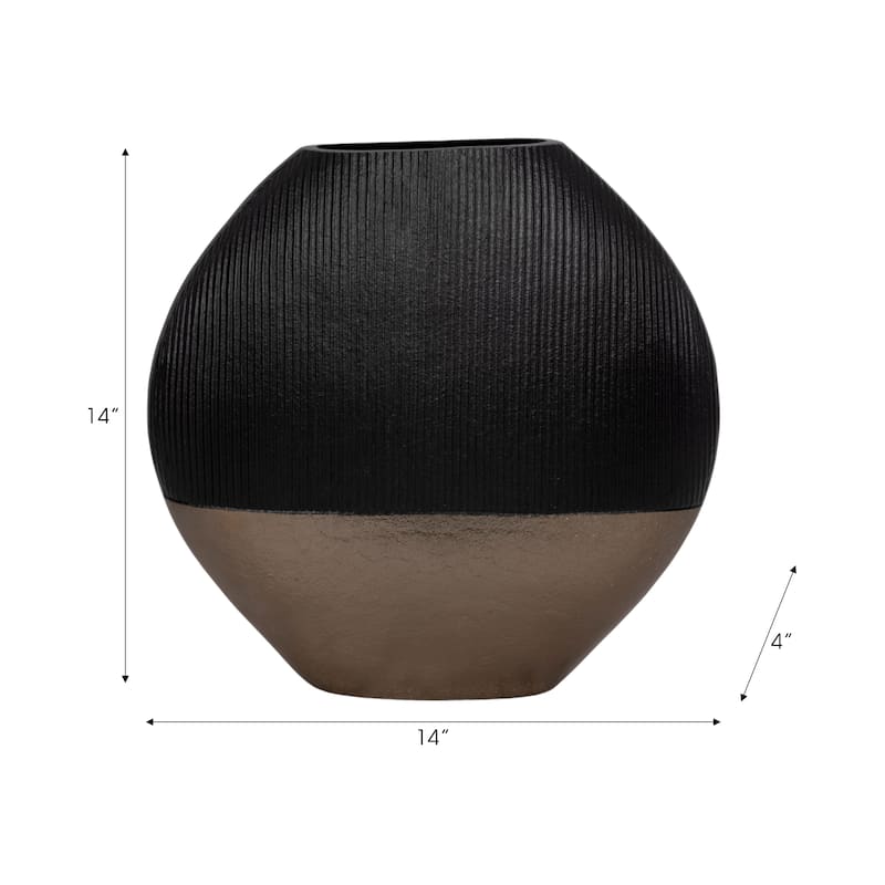 Sagebrook Home Contemporary Hammered Metal Vase