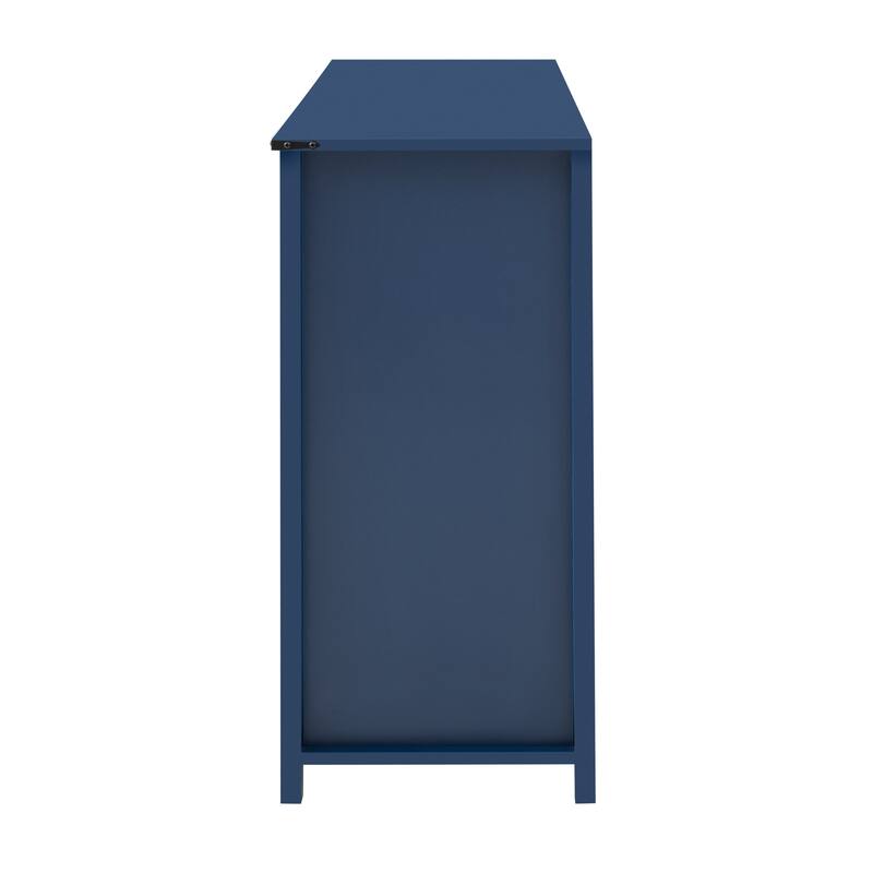 55" Sliding Barn Door Sideboard Cabinet with 3 Drawers and Adjustable Shelves