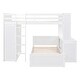 preview thumbnail 10 of 14, Full size Loft Bed with Twin size Stand-alone bed, Shelves,Desk,and Wardrobe,No Box Spring Required