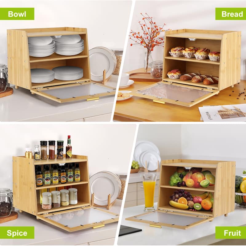 Double Layer Large Bread Box