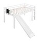 preview thumbnail 19 of 40, Modern and Playful Design Wood Loft Bed with Slide, Ladder and Chalkboard, Twin size