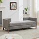preview thumbnail 10 of 42, 75.2"Wide Upholstered Chaise Lounge with Nailheads, Sleeper Sofa Couch With 4 Throw Pillows & 2 Bolsters, Rubberwood Legs